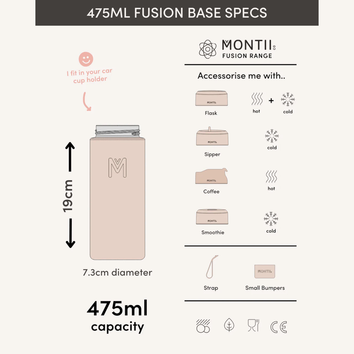 Alternative view of Montii | Fusion Universal Bottle Base - 475ml (DUNE Only)
