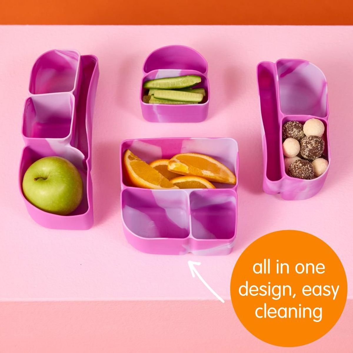 b.box | Silicone Bento Tray- Mini Lunchbox - Image 3