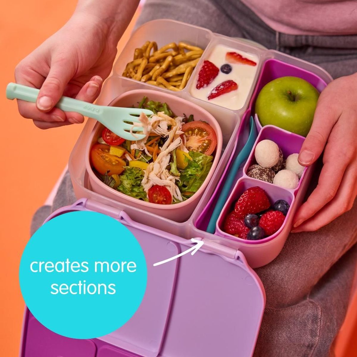 b.box | Silicone Bento Tray - Lunch - Image 3