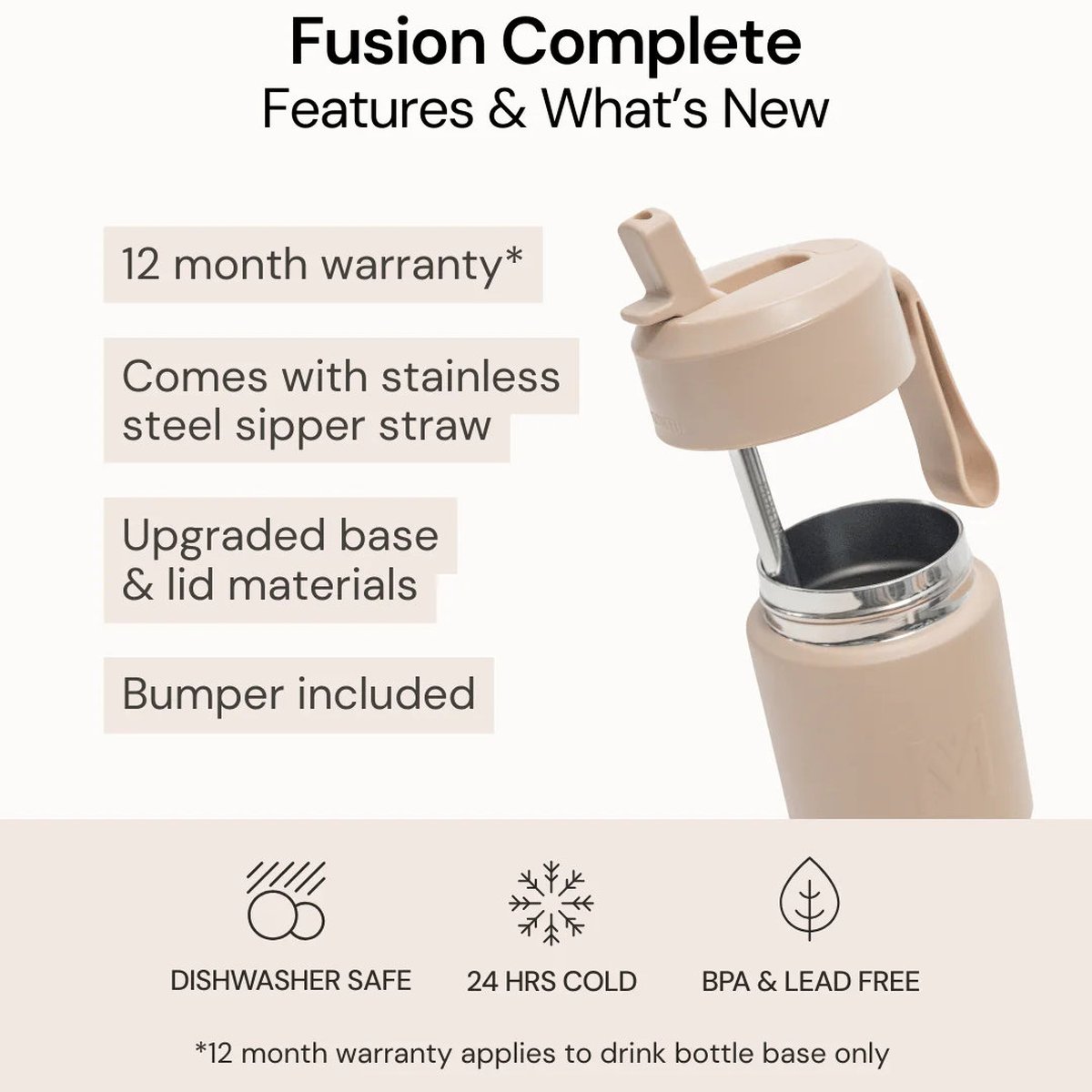 MontiiCo | Fusion Complete Stainless Drink Bottle - 350ml - Image 5