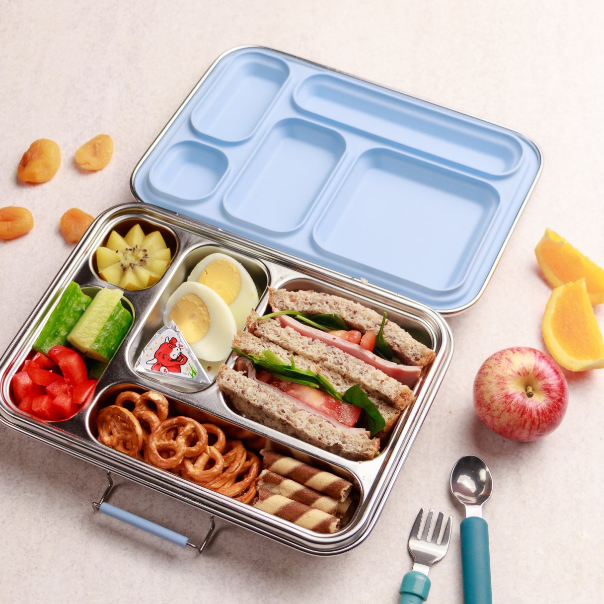Alternative view of Nestling | 'Colours' Stainless Steel Bento Box